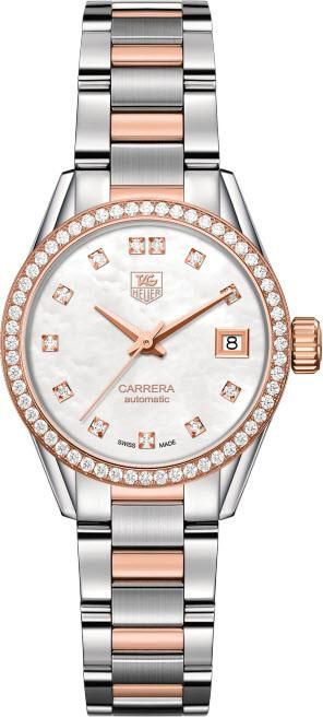 TAG Heuer Watch Carrera #bezel-diamond #bracelet-strap-gold #brand-tag-heuer #case-material-rose-gold #case-width-28mm #date-yes #delivery-timescale-1-2-weeks #description-done #dial-colour-white #gender-ladies #luxury #movement-automatic #official-stockist-for-tag-heuer-watches #packaging-tag-heuer-watch-packaging #style-dress #subcat-carrera #supplier-model-no-war2453-bd0777 #warranty-tag-heuer-official-2-year-guarantee #water-resistant-100m Tag Heuer Carrera Automatic, Carrera Watch, Tag Heuer Carrera Calibre, Diamond Watches, Heuer Carrera, Swiss Army Watches, Tag Heuer Carrera, Tag Heuer Watch, Invicta Watches