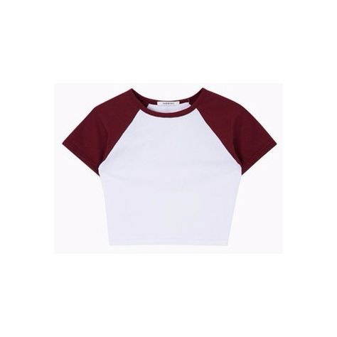 Round Neck Crop Top, Tøp Aesthetic, Raglan Sleeve Top, Sock Outfits, Raglan Top, Tumblr Outfits, Cropped Tops, Top Cropped, Red Outfit