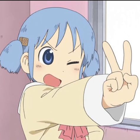 Out Of The Blue, Create Art, Phone Themes, Peace Sign, Cute Icons, Blue Hair, Anime Funny, Aesthetic Anime, A Girl