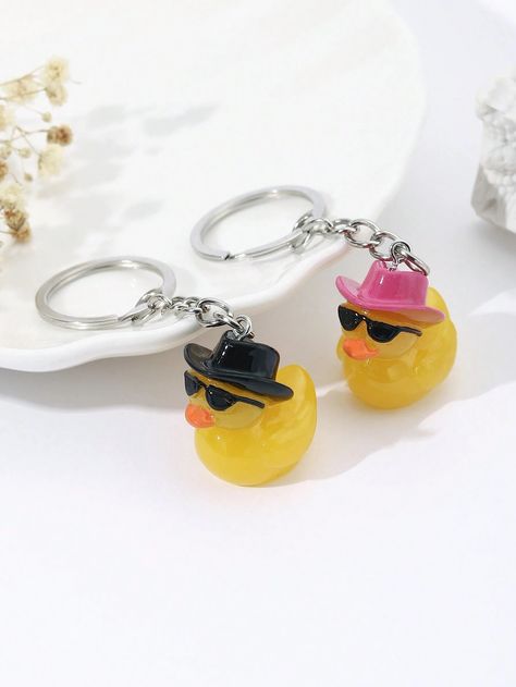 2pcs & Cute Duck Shaped Keychain With Hat, Suitable For Wallet, Keys, Gift For Friends, Party FavorI discovered amazing products on SHEIN.com, come check them out! Cute Duck, Friends Party, Amazing Products, For Friends, Gifts For Friends, Wallet, Gifts, Quick Saves