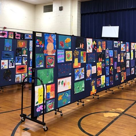 Middle School Art Show Ideas - Screenflex Portable Room Dividers Art Display Ideas Exhibitions School, Art Show Display Ideas School, School Art Show Ideas, School Art Exhibition Ideas, School Art Show Display Ideas, School Exhibition Ideas Display, Art Exhibition Ideas School, Art Show Ideas, School Art Exhibition