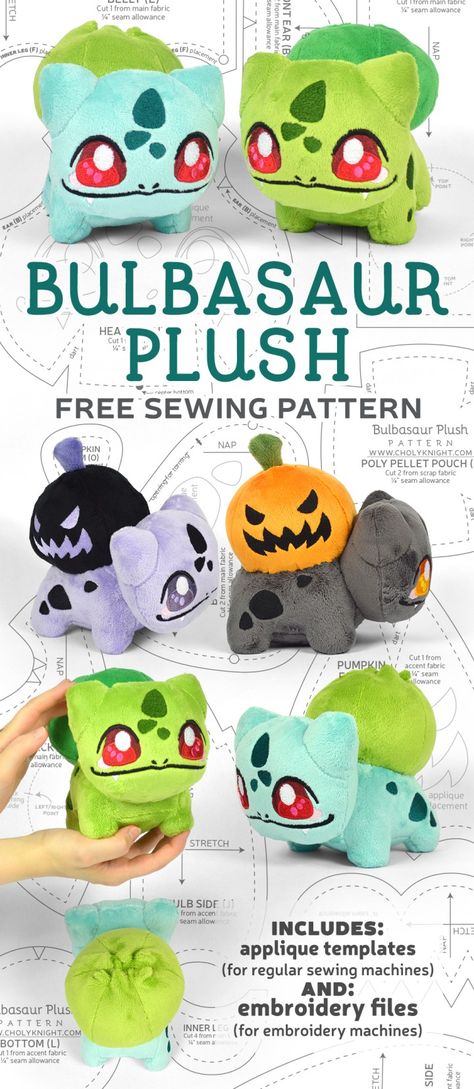 Cosplay Patterns Diy, Stuffie Sewing Patterns Free, Pokemon Stuffed Animals Diy, Sewing Animal Patterns Free, Diy Stuffed Toy, Sew Desu Ne Free, Sewing Hat Patterns Free, Plush Clothes Pattern, How To Sew Cosplay