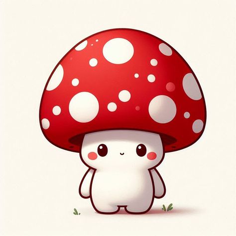 Kawaii Mushroom, Empty Notebook, Mushroom Drawing, Shrinky Dink, Paper Diy, Cute Chibi, Cute Doodles, Pencil Art, Diy Paper