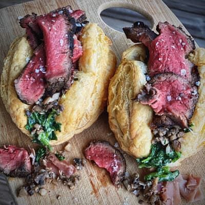 Try this Beef Wellington Taco recipe from Jason at Overland Eats for a great way to use leftover beef wellington or filet mignon. Beef Tenderloin Roast, Leftover Beef, Tenderloin Roast, Taco Recipe, Apple Chips, Tacos And Burritos, Beef Wellington, Taco Stuffed Shells, Creamed Spinach