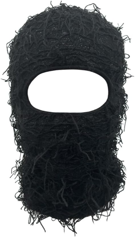 Fur Ski Mask, Yeat Mask, Distressed Ski Mask, Ski Mask Design, Distressed Balaclava, Shiesty Mask, Cap Illustration, Ski Masks, Central Cee