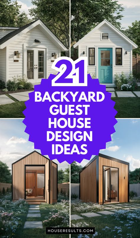 Make your guests feel right at home with these lovely backyard guest house design ideas. Whether you're looking for something quaint and charming or sleek and modern, these ideas will help you create the perfect retreat. Lovely backyard guest house design ideas offer endless possibilities for turning your outdoor space into a welcoming haven. Start planning today and give your guests a stay they'll never forget! 🌸🏡 Backyard Guest House Plans, Victorian Backyard, Guest House Design, Coastal Backyard, Guest House Cottage, Mediterranean Backyard, Open Shed, Contemporary Backyard, Backyard Guest Houses