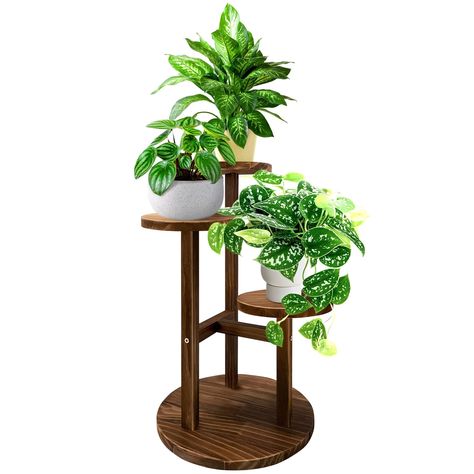 PRICES MAY VARY. 【Plant Stand Indoor】This is the latest version of 3 tier plant stand indoor with unrivalled advantages made by us, who have been producing tiered plant stand for 10 years and constantly improve them according to customers' advice. We have upgraded the thickness of support rods and the trays, and expanded the distances between 3 trays . This makes the tiered plant stands indoor more solid, stable and balanced, ensures that each plant absorb enough sunlight. 【Pine Wood Plant Holde Diy Tiered Plant Stand, Planter Stand Indoor, Plants Corner, 3 Tier Plant Stand, Tiered Plant Stand Indoor, Tiered Plant Stand, Tier Plant Stand, Flower Shelf, Corner Plant