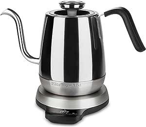 KitchenAid Precision Gooseneck Digital Kettle - KEK1032 Kitchenaid Kettle, Kettle Kitchen, Stovetop Kettle, Coffee Kettle, Gooseneck Kettle, Cake Mug, Electric Tea Kettle, Kitchenaid Artisan, Countertop Appliances