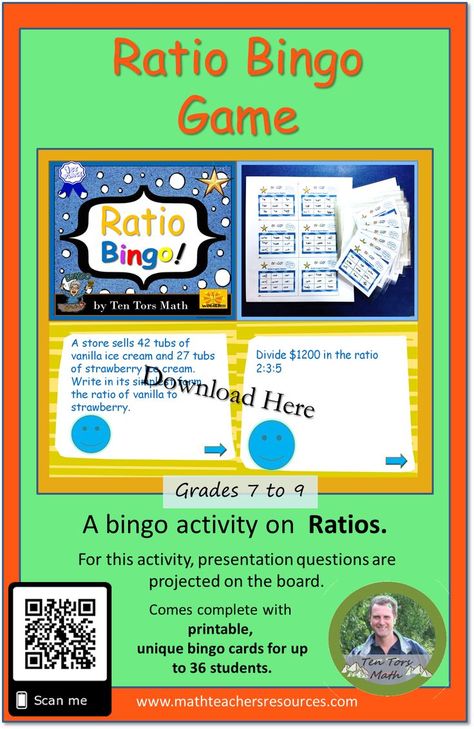 Ratio Games, Math Clipart, Resources For Teachers, Learning Projects, Math Projects, Student Drawing, Middle School Math, Online School, Bingo Cards