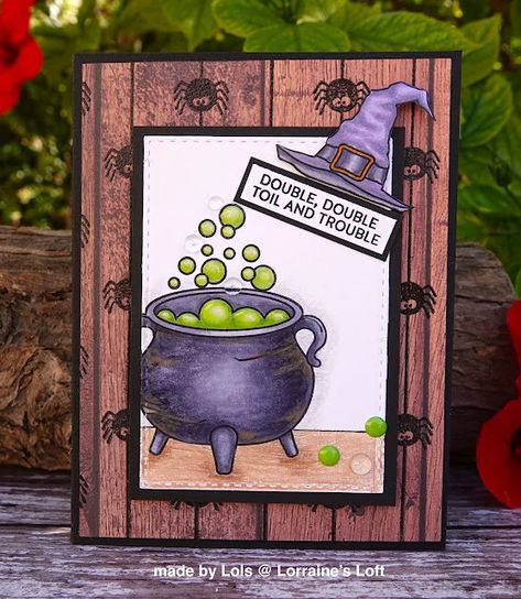 Halloween Potions, Halloween Cards Handmade, Stamp Card, Toil And Trouble, Hand Stamped Cards, Pocket Cards, Stamping Up Cards, Fall Cards, Simon Says Stamp