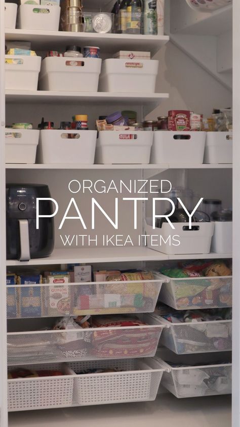 How I organized our pantry using Ikea items
It's not the most esthetically pleasing pantry, but hey! It's functional✔️, practical✔️ and works for me✔️! Love the drawers, they can store so much! Definitely something to recommend in a pantry instead of storage boxes on the floor. I can also easily vacuum under the drawer. Let me know what you think of this endresult. Boaxel Pantry Ideas, Boaxel Ikea Kitchen, Boaxel Ikea Pantry, Ikea Wall Storage Ideas, Boaxel Pantry, Ikea Boaxel Pantry, Ikea Open Storage Kitchen, Boaxel Ikea, Ikea Boaxel