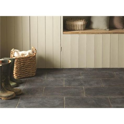 Greyfriars Limestone Limestone Tiles, Black Tile, Limestone Flooring, Limestone Tile, Slate Flooring, Black Tiles, Boot Room, Laundry Mud Room, White Brick