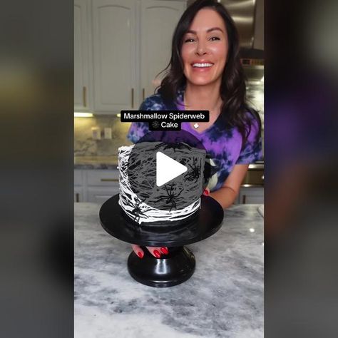 TikTok · Chef Genevieve LaMonaca Chef Genevieve, Spiderweb Cake, 6 Inch Cake, Orange Food, Purple Food Coloring, Black Food Coloring, Orange Food Coloring, Purple Food, Green Food