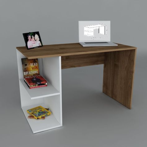 Escritorio Moderno Mesa Pc Notebook - Mueble De Oficina - $ 1.852,00 Computer Table Design, Study Table Designs, Office Table Design, Small Home Offices, Smart Furniture, Office Furniture Desk, Office Table, Desk Design, Office Interior Design