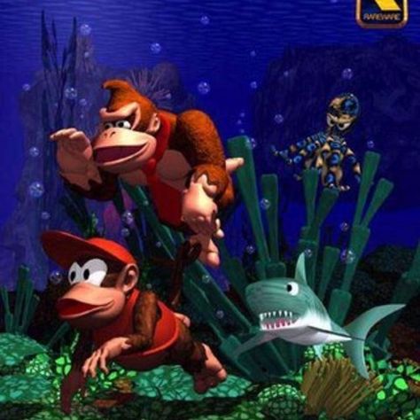 Aquatic Ambience - Donkey Kong Country by Breusera by Breusera, via SoundCloud Conceptual Illustrations, Don King, Diddy Kong, Donkey Kong Country, Super Mario Art, Nintendo Art, Mario Art, The Donkey, Retro Video Games