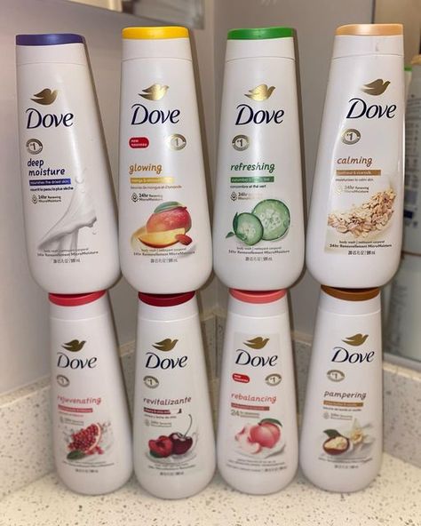 Rich Hygiene on Instagram: "My Dove body wash collection @dove" Dove Body Wash Collection, Sweet Body Wash, Dove Soap Aesthetic, Best Dove Body Wash, Dove Body Care, Smell Combos, Body Wash Aesthetic, Dove Skincare, Body Wash Dove