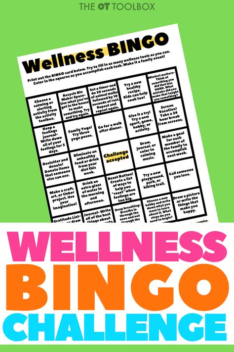 Want to add health and wellness to an already busy life? Try this Wellness BINGO game to use to build overall well being and a balanced health and wellness state, using easy to implement wellness activities. Perfect for a wellness challenge for kids, families, or the workplace. Physical Well Being Activities, Workplace Challenge Ideas, Health Promotion Activities, Health Literacy Activities For Adults, Wellness Week Activities, Family Wellness Activities, Occupational Wellness Activities, Workplace Wellbeing Activities, Environmental Wellness Activities