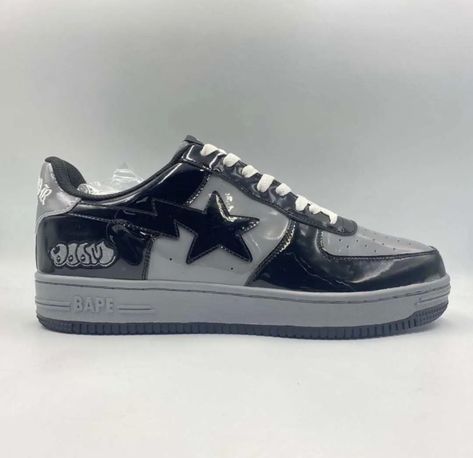 in love with this shoes #doomsday #fashion #shoes #bape Bale Star Shoes, Mf Doom Bape Shoes, Mf Doom Bapesta, Yk2 Shoes, Mf Doom Shoes, Bape Star Shoes, Bape Shoes Outfit, Shoes With Star, Shoes Bape