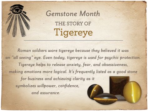 What is the story behind Tigereye? Find out here! #gemstonemonth #stullerinc #gems #jewelry #tigereye Tigereye Stone, Forgotten Things, Jewelry Basics, Victorian Modern, Signs Horoscope, Crystal Properties, Jewelry Cleaning, Psychic Protection, Colored Gemstones