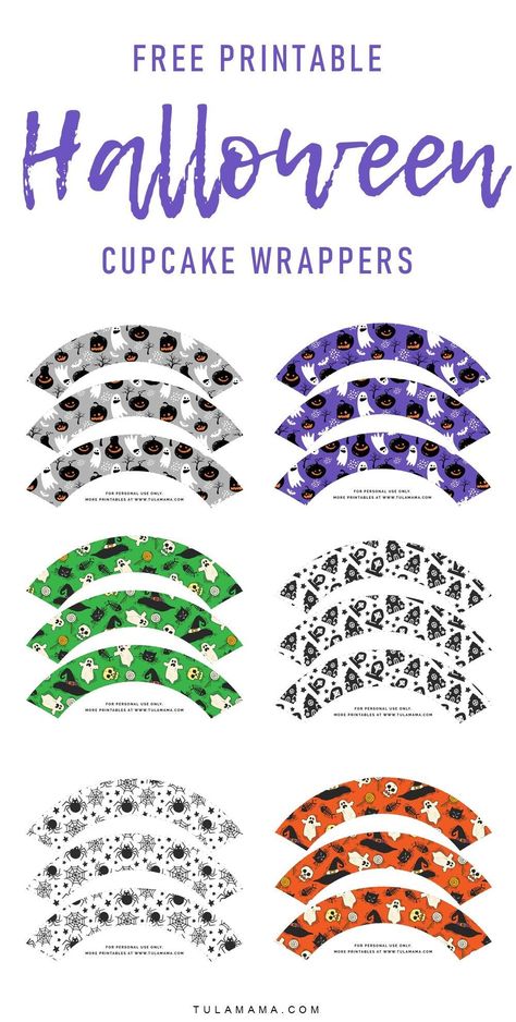 Halloween cupcake wrappers are a delightful addition to any Halloween party! This collection of free printables have a ton of cute cupcake wrappers to choose from. Pin it. #halloween #freeprintables #printables Cupcake Wrappers Printable, Easter Templates Printables, Etsy Halloween, Cute Cupcake, Halloween Cupcake, Easy Toddler, Halloween Costumes Makeup, Holiday Printables, Printable Halloween