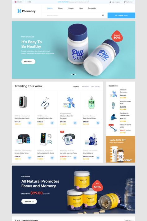 This Pharmacy WooCommerce WordPress Responsive Theme is the perfect solution for pharmacies looking to sell their products online. With its responsive design, the theme looks great on all devices, from desktop computers to mobile phones. The theme is also highly customizable, allowing you to choose from a range of layout options, custom fonts, and colors, making it easy to create a unique and professional look for your website. Pharmacy Website Design Inspiration, Pharmacy Web Design, Medicine Product Design, Pharma Website Design, Medicine Website Design, Pharmacy Website Design, Kiosk Machine, Contact Us Page Design, Cms Design