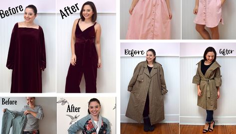 Thrift Refashion, Refashioning Clothes, Upcycled Sewing, Thrift Ideas, Altered Clothes, Diy Outfits, Upcycle Clothing, First Sewing Projects, Thrift Store Refashion