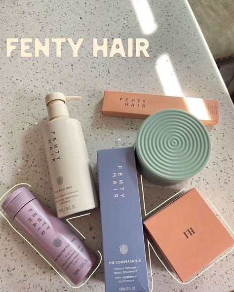 fenty hair Starter pack for healthier hair. Can’t wait to see how my hair likes these products Shampoo + Conditioner Heat Protectant Deep Moisture Conditioner Edge Control + Edge Brush #fentyhair #hairproducts #healthyhair #haircare #fentyhaul #naturalhaircare #fyp #explorepage #fentybeauty #blackcontentcreators Fenty Hair Products, Hair Care Collection, Fenty Hair, Edge Brush, Natural Luxury, Manifesting Vision Board, Hair Kit, Hair Things, Edge Control