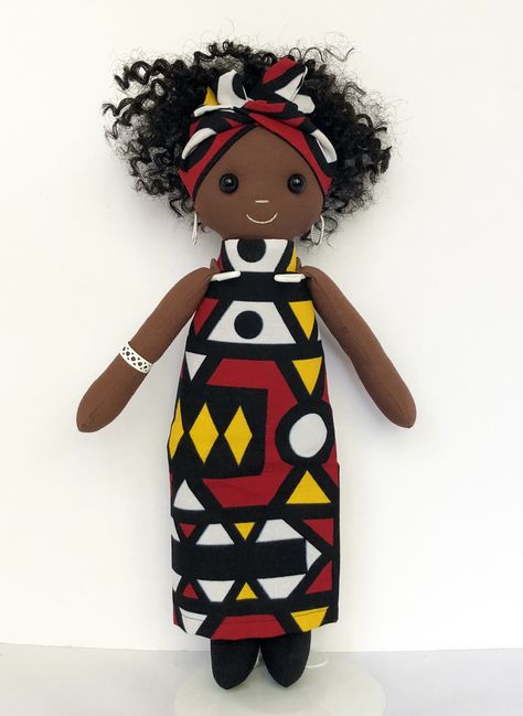 African Doll, Harlem New York, African Dolls, Rag Doll Pattern, African American Dolls, Black Dolls, Doll Sewing Patterns, Sewing Projects For Kids, Sewing Dolls