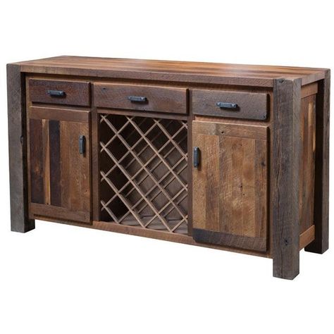 Amish Reclaimed Wood Wine Cabinet ($1,899) ❤ liked on Polyvore featuring home, furniture, storage & shelves, bar cabinets, reclaimed wood furniture, liquor display cabinet, reclaimed wood bar cabinet, drawer furniture and door furniture Barnwood Furniture, Wine Bar Cabinet, Wood Buffet, Into The Wood, Wood Wine Racks, Outdoor Furniture Decor, Diy Holz, Amish Furniture, Reclaimed Wood Furniture