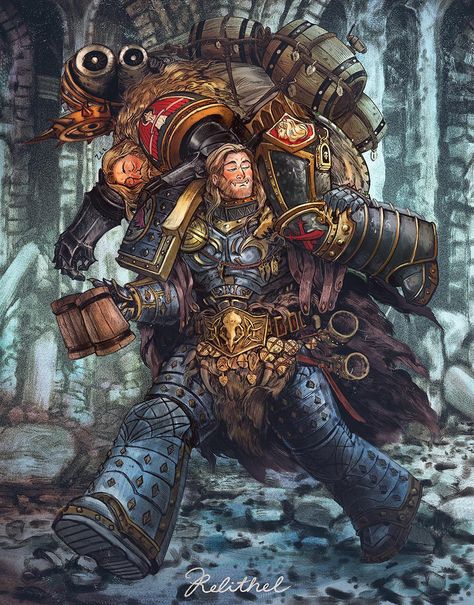 The Drunk Adventures of Russ and the Lion by Relithel : r/ImaginaryWarhammer Steampunk Scorpion, Superhero Inspiration, Leman Russ, Steampunk Character, Steampunk Characters, Space Wolves, Arte Cyberpunk, Steampunk Art, Art Characters