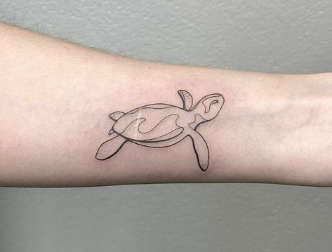 Line Work Turtle Tattoo, Fine Line Sea Turtle Tattoo, Turtle Line Tattoo, Small Turtle Tattoos For Women, Turtle Tattoo Minimalist, Geometric Turtle Tattoo, Turtle Outline Tattoo, Simple Sea Turtle Tattoo, Minimalist Turtle Tattoo