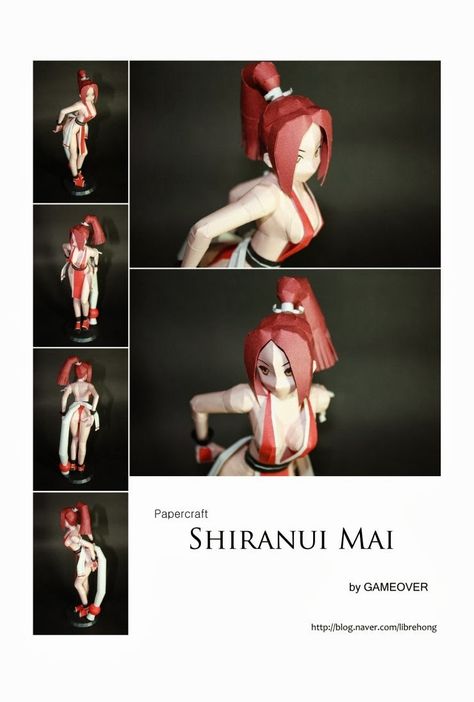 Fatal Fury Characters, Women Fighters, Origami Girl, Mai King Of Fighters, Shiranui Mai, Papercraft Download, Female Ninja, Free Paper Models, The King Of Fighters