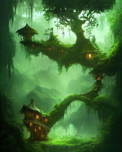 Art Mushrooms, Mushrooms Nature, Fantasy Village, Mystical Places, Mystical Forest, Fantasy Forest, Forest Creatures, Fantasy City, Fantasy House