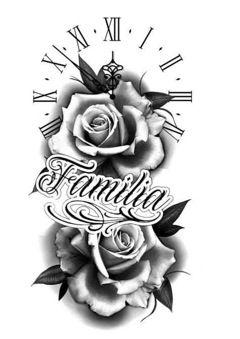 Family Sleeve Tattoo, Clock And Rose Tattoo, Sagittarius Tattoo Designs, Hand Tattoo Designs, Rustic Architecture, Leo Tattoo Designs, Pocket Watch Tattoos, Rose Flower Tattoos, Sagittarius Tattoo