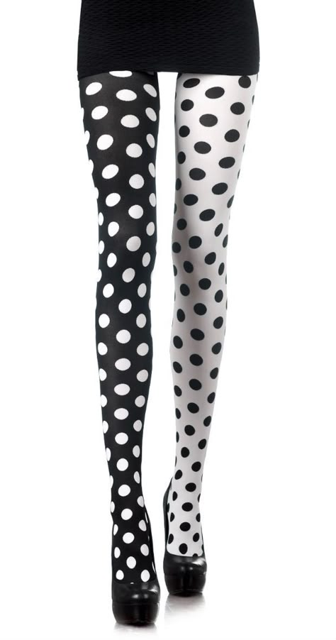 Tights Top, Funky Tights, Polka Dot Tights, Cute Tights, Perfect Girl, Mode Inspo, White Fashion, Dream Clothes, White Polka Dot