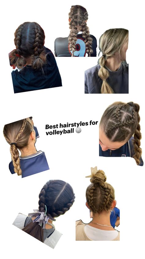 Cute Hairstyles For Volleyball, Hairstyles For Volleyball, Softball Hair, Softball Hairstyles, Volleyball Pictures, Cool Braid Hairstyles, Cool Braids, Sporty Hairstyles, Braid Hairstyles