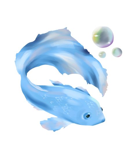 Blue fish digital art Blue Fish Aesthetic, Blue Fish Drawing, Fish Digital Art, Blue Things To Draw, Anime Fish, Aesthetic Fish, Things To Draw Ideas, To Draw Ideas, Moodboard Design