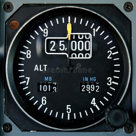 Aircraft altimeter. Analog aircraft altimeter indicating a cruise altitude of 25 , #ad, #Analog, #aircraft, #Aircraft, #altimeter, #indicating #ad Aircraft Instruments, Barometric Pressure, Cafe Racer Design, Aircraft Mechanics, Altimeter, Evening Sandals, Barometer, Military Watches, Flight Deck