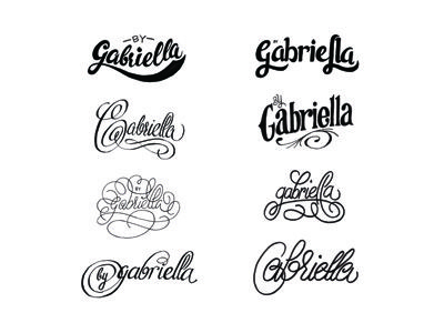 'by Gabriella' logo exploration Gabriella Name Wallpaper, Gabriella Tattoo Name, Gabriella Tattoo, Logo Exploration, Cursive Tattoos, Tough Woman, Lilac Nails, Mother Daughter Quotes, Signature Ideas