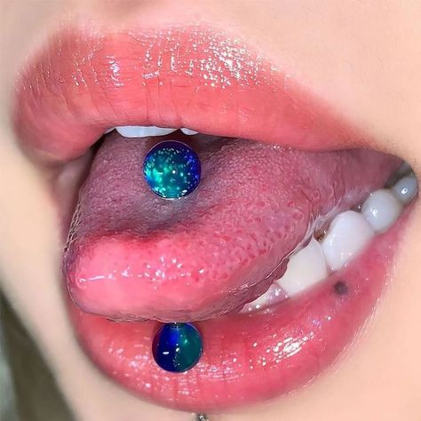 Cute Tongue Piercing, Tongue Stud, Tongue Jewelry, Piercing Tongue, Piercing Bouche, Tongue Piercing Jewelry, Mouth Piercings, Tongue Bars, Lip Piercing Jewelry