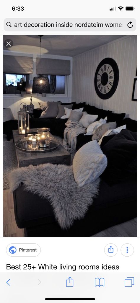 Black Gray Living Room, Gray And White Living Room, Gray Living Room Decor, Black Grey Living Room, Grey And Pink Living Room, Brown Sofa Living Room, Gray Living Room, Living Room Cozy, White Living Room Decor