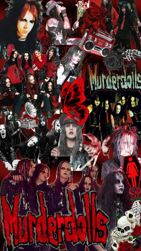 red and black Murderdolls shuffle ❤️🖤🎵🎸🥁🎬⛓️ #murderdolls #music #rock #metal #red Murderdolls Wallpaper, Rock Collage, Horror Punk, Insane Clown Posse, Insane Clown, Different Holidays, Heavy Metal Music, Rock Metal, Metal Music