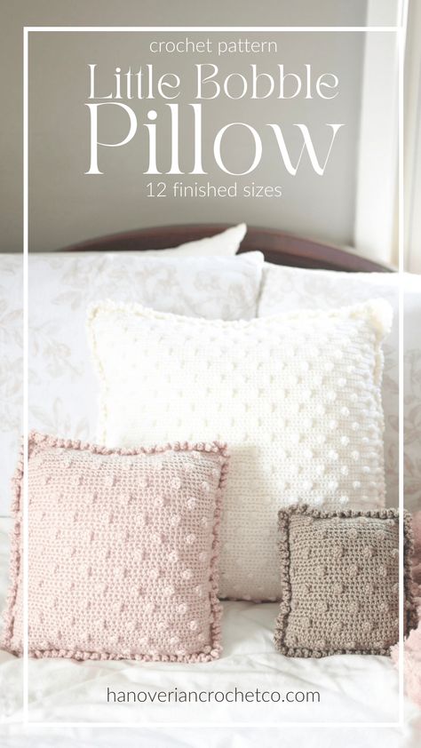 A Crochet Pillow Pattern: The Little Bobble Pillow - hanoverian crochet co Crochet Pattern Pillow, Bobble Crochet, Crochet Graphs, Throw Pillow Pattern, Pillow Covers Pattern, Pillow Patterns, Crochet Pillow Cover, Beautiful Throw Pillows, Crochet Cushion Cover