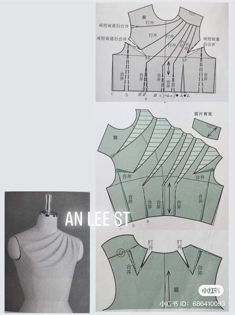 Blouse Draping Pattern, Pola Blus, Projek Menjahit, Pattern Magic, Clothing Pattern Design, Dress Patterns Diy, Easy Dress Sewing Patterns, Dress Sewing Tutorials, Bodice Pattern