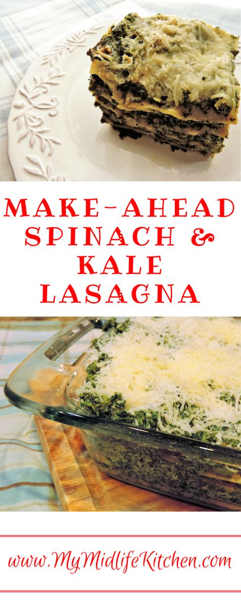 Kale Lasagna, Veggie Lasagna Recipe, Meatless Lasagna, Sauteed Greens, Veggie Lasagna, Vegetarian Lasagna, Kale And Spinach, Spinach Lasagna, Green Veggies