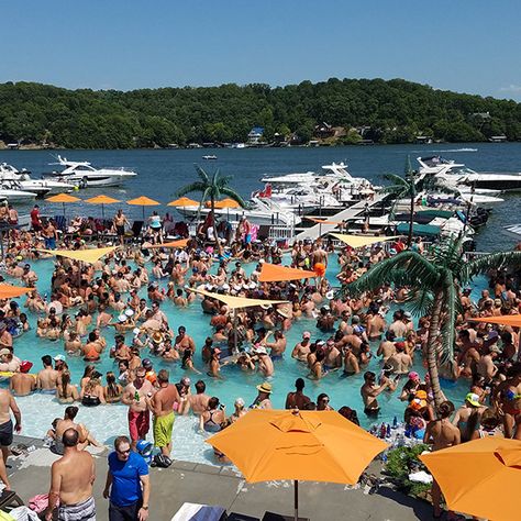 Ozarks Bachelorette Party, Party At The Lake, Big Pool Party, Lake Ozark Missouri, Swim Up Bars, Caribbean Drinks, Lake Ozark, Lake Of The Ozarks, Caribbean Beach