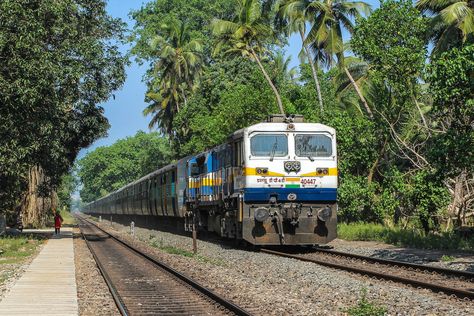 IR WDP-4D 40447 / Suravali, Goa — Trainspo Indian Railway Train, India Railway, Train Wallpaper, Ball Painting, Pictures Of Shiva, Dragon Ball Painting, Indian Railways, Goa, Pune