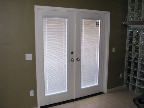 french doors with built in blinds | Door Guy-French Doors - Internal Blinds Patio Door Shades, Double Sliding Patio Doors, Blinds For French Doors, Patio Door Blinds, French Patio, French Doors Exterior, Door Blinds, Double Door Design, Double French Doors