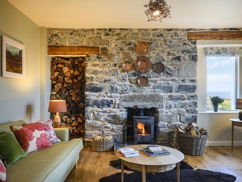 Scottish Croft, Vaulted Ceiling Beams, Scottish Cottages, Croft House, Solid Oak Floors, Outdoor Bathtub, Forest Cottage, Cairngorms National Park, Stone Cottages