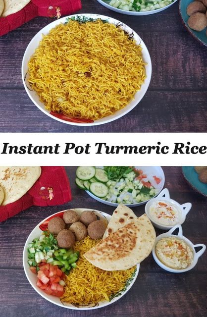 Instant Pot Turmeric Rice, Halal Rice, Falafel Platter, Rice Instant Pot, Alpha Gal, Turmeric Rice, Easy Delicious Dinners, Best Time To Eat, Fast Dinner